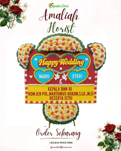 Karangan Papan Bunga Pernikahan di Luwansa Hotel & Convention Center Manado